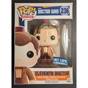 Funko Pop Doctor Who 11th Doctor 236 BBC Exclusive Hot Topic Fez Vaulted NM NRFB